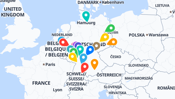 Map of company locations