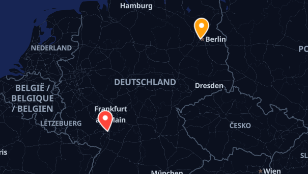 Map of company locations