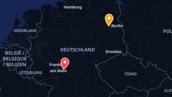 Map of company locations