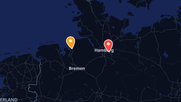 Map of company locations