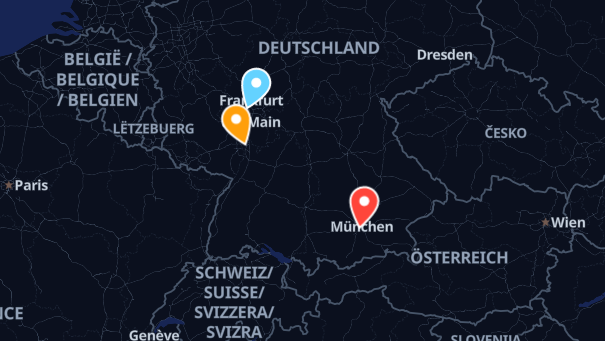 Map of company locations
