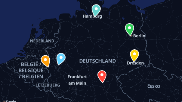 Map of company locations