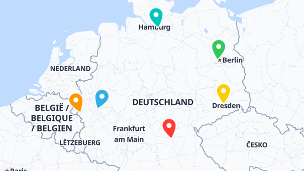 Map of company locations