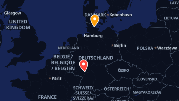 Map of company locations