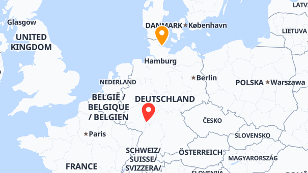 Map of company locations
