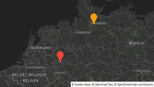 Map of company locations