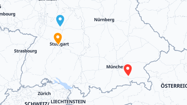 Map of company locations