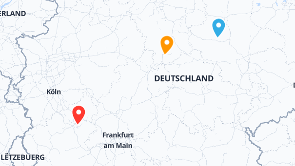 Map of company locations