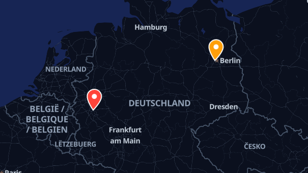 Map of company locations