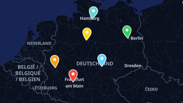Map of company locations