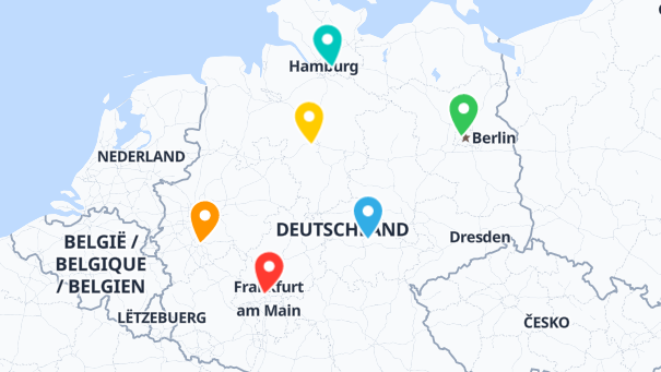 Map of company locations