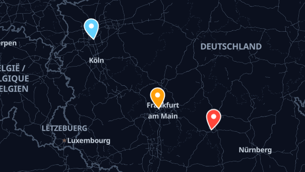 Map of company locations