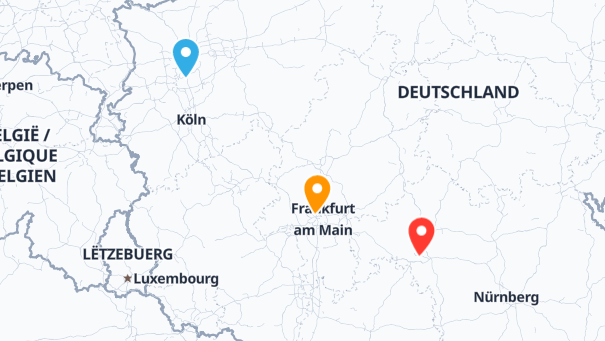 Map of company locations