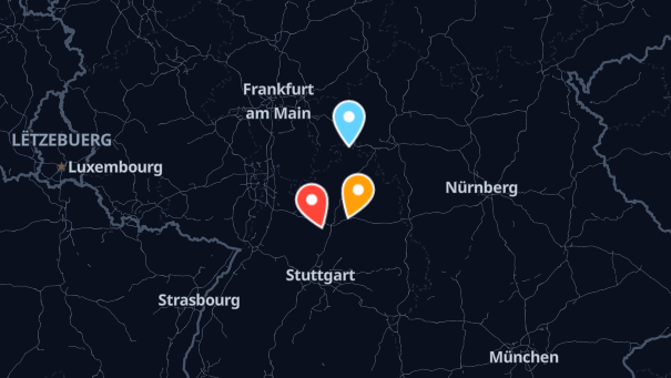 Map of company locations