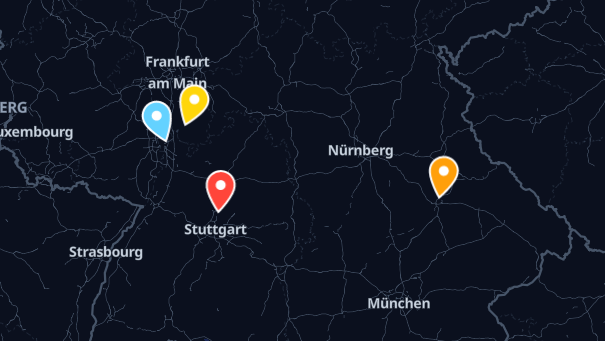 Map of company locations