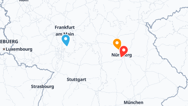 Map of company locations