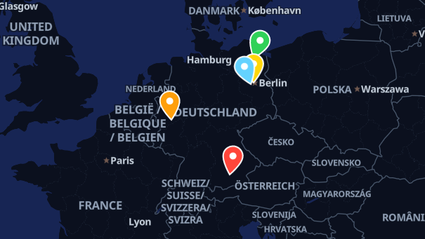 Map of company locations