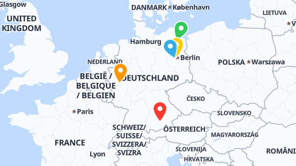 Map of company locations