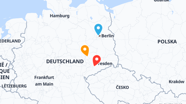 Map of company locations