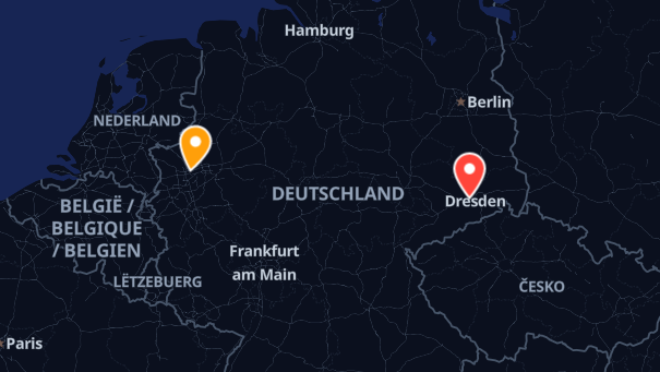 Map of company locations