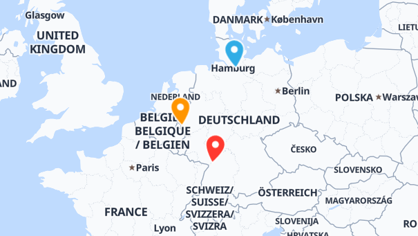 Map of company locations
