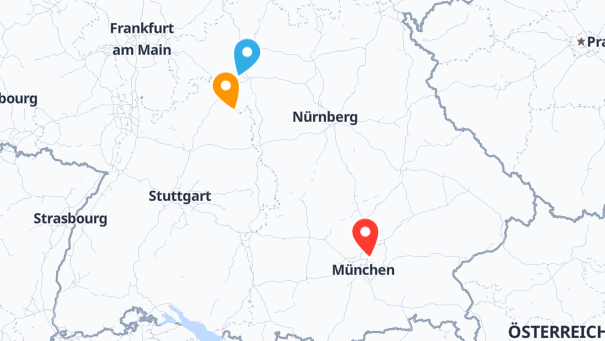 Map of company locations