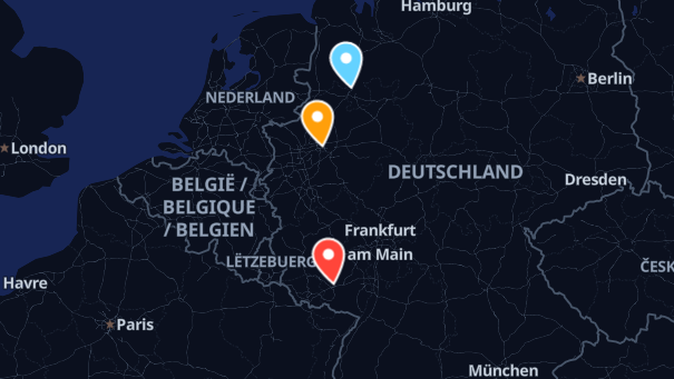 Map of company locations