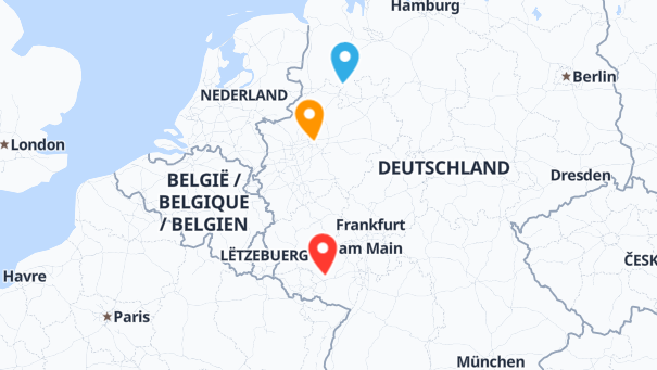 Map of company locations