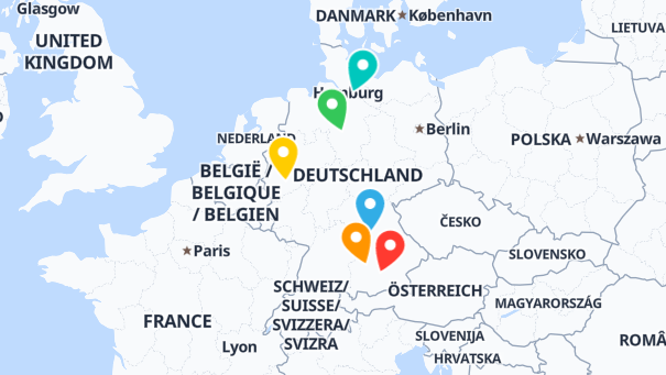 Map of company locations