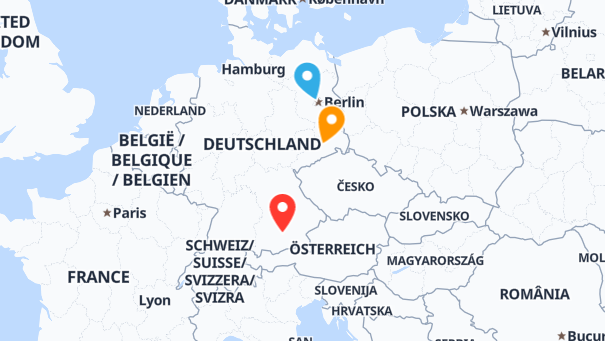 Map of company locations