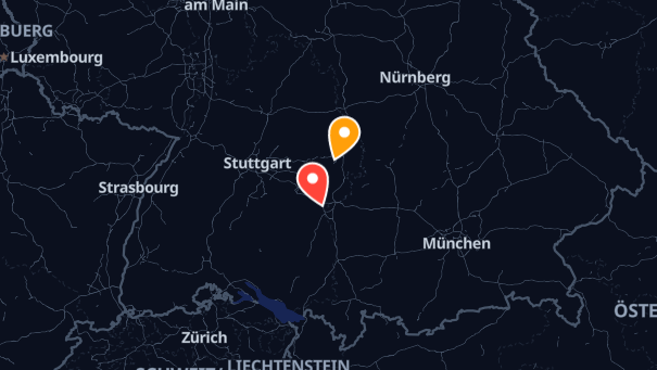Map of company locations
