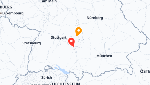 Map of company locations