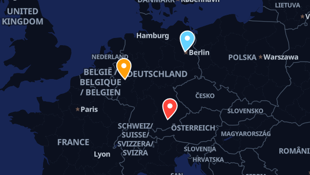 Map of company locations