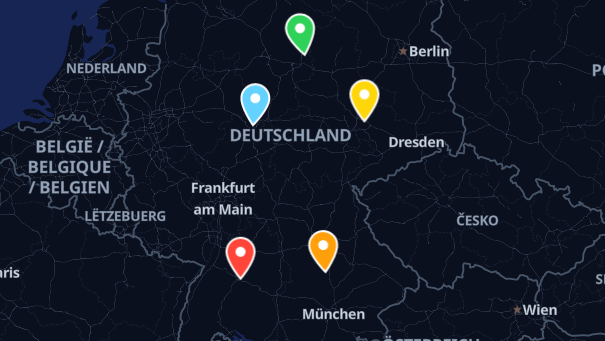 Map of company locations