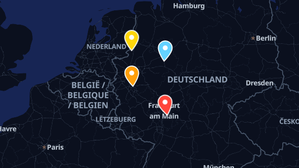 Map of company locations