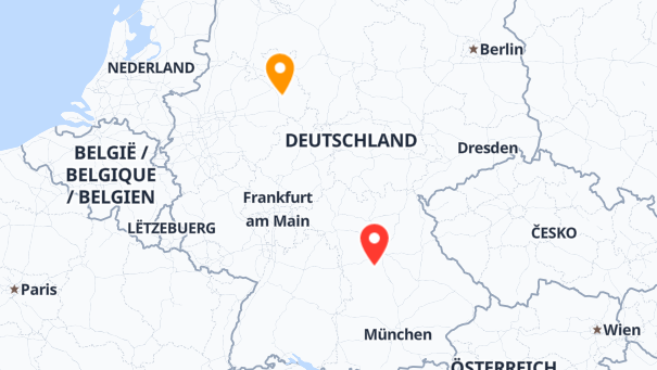 Map of company locations