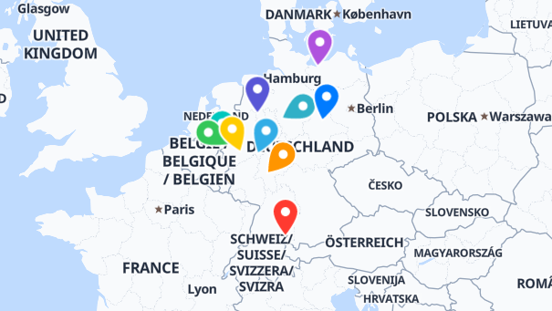 Map of company locations