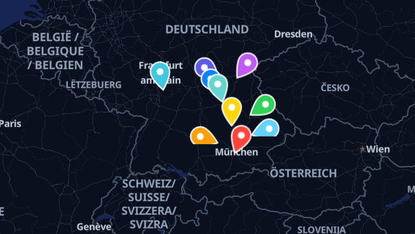 Map of company locations