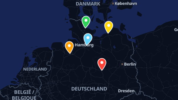 Map of company locations