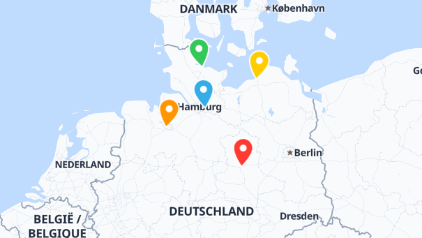 Map of company locations