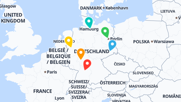 Map of company locations