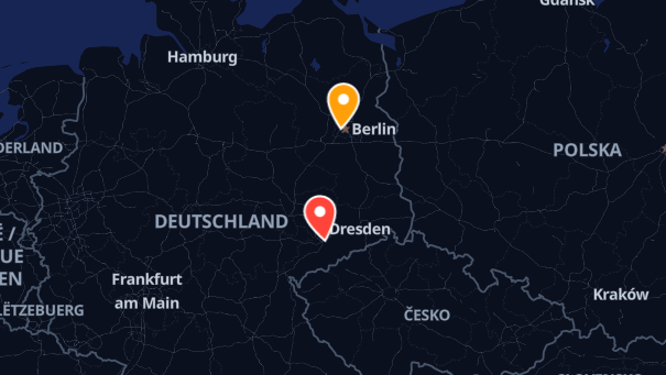 Map of company locations
