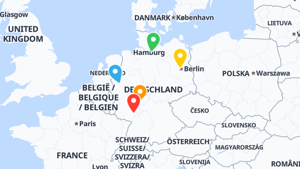 Map of company locations