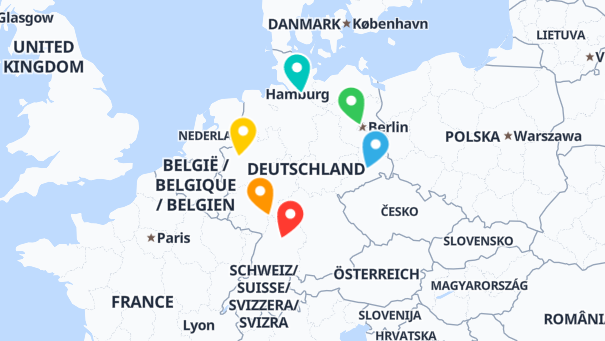Map of company locations