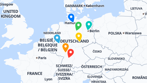 Map of company locations