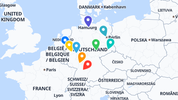 Map of company locations