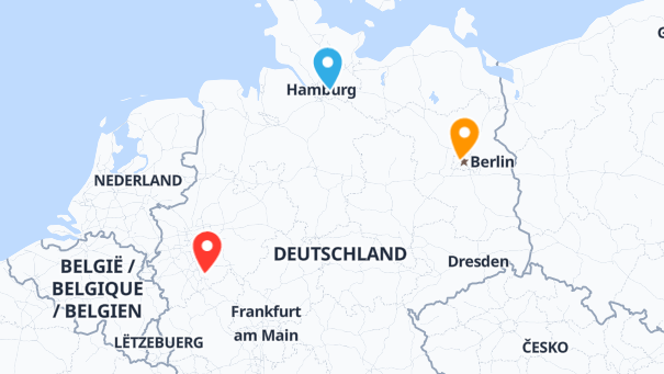 Map of company locations