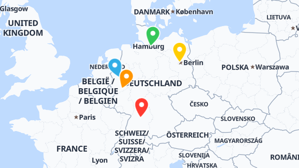 Map of company locations