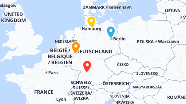 Map of company locations