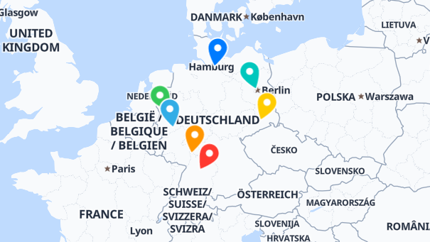 Map of company locations